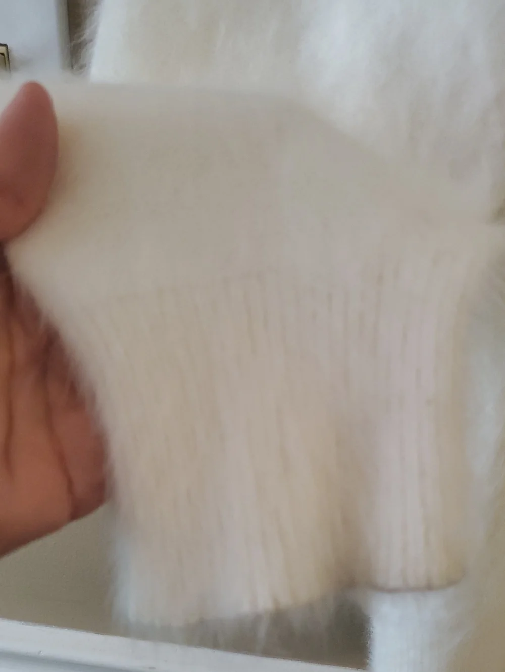 Keomi Vintage 80's Angora Caridigan Sweater In Off White Size L